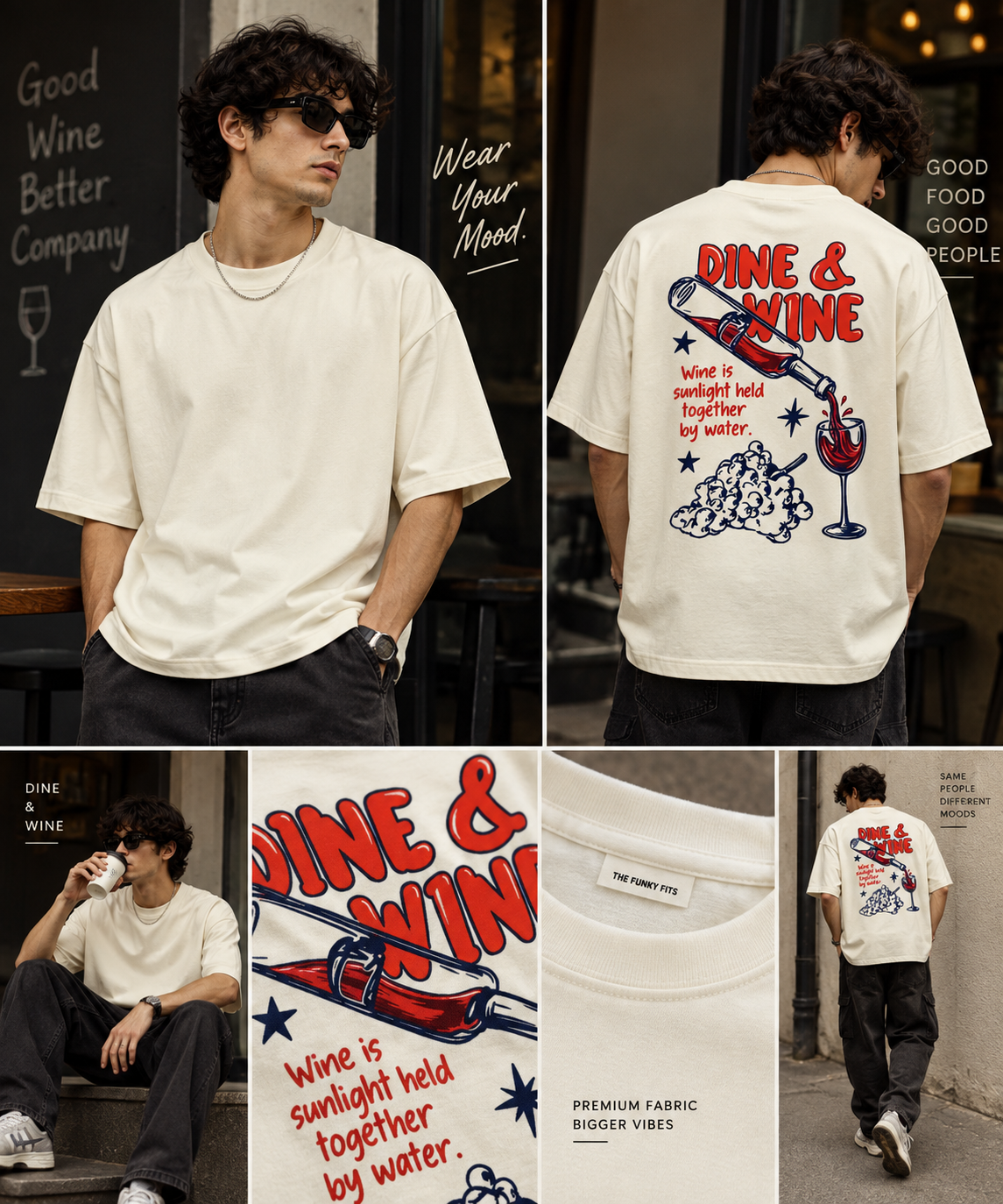 Dine & Wine Oversized Classic T-Shirt